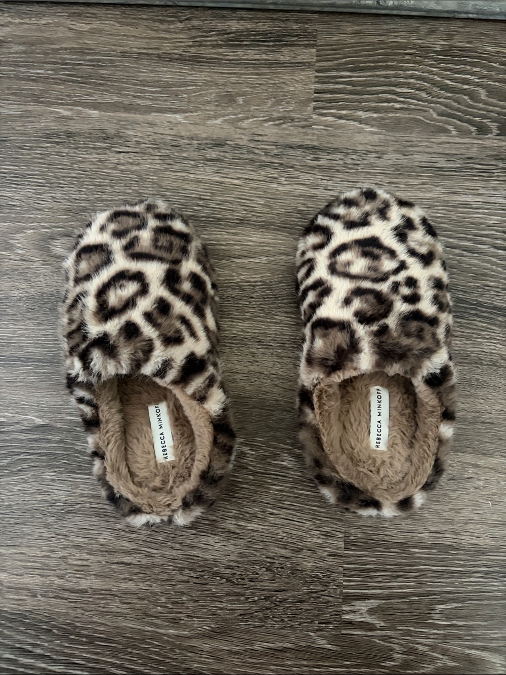 Rebecca Minkoff Leopard Print Faux-Fur Slip-Ons - Brown/Beige